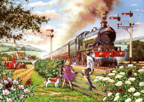 House puzzles railway - house, of