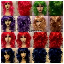 Men Women Rocker Punk Fancy Dress Wig Cosplay Costume Ladies Full 70's 80's Wig 