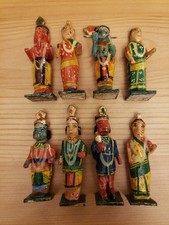 Hindu gods painted wooden
