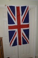 28" x 54" Vintage Union Jack premium sewn flag  toggle UK stitched cotton/cloth