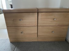 Bedside Table Cabinet Set of