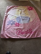 Barbie Blanket / Throw Approx 150cm X 130cm Machine Washable