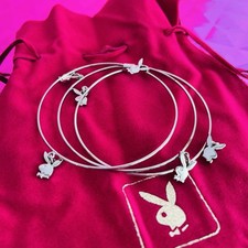 Playboy Bangle Bracelet Silver