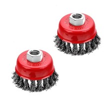 2 Pcs 2.5 Inch Wire Cup Brush