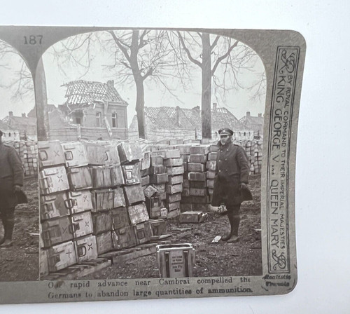 Ww1 stereoview card photo - card, 3d