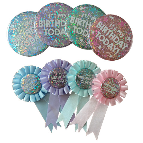 Birthday badge rosette - &,