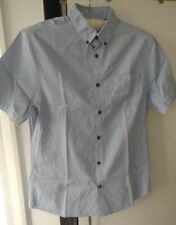 Moods of Norway blue short sleeve shirt size M