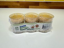 Bamboo Wooden Toothpicks Cocktail Sticks 1500pcs 3 Packs of 500 DAMAGED PACK