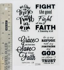 Clear rubber stamps Words Pray