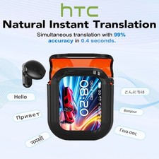 [Ultra HD Screen] HTC NE40 Earphones Bluetooth Wireless Headphones AI Translator