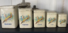French vintage storage tins - french,
