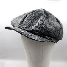 Vintage Newsboy Cap Black &