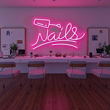 Nails Neon Sign Beauty Salon