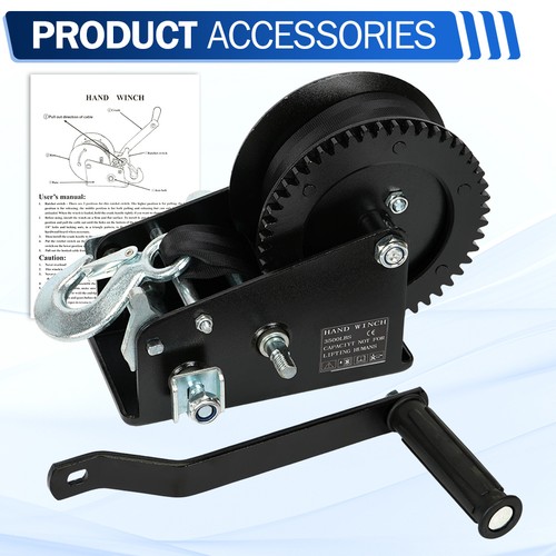 3500lbs hand winch gear 10m - winch, 2