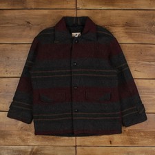 Vintage Northwest Territory Wool Jacket M Striped Grey