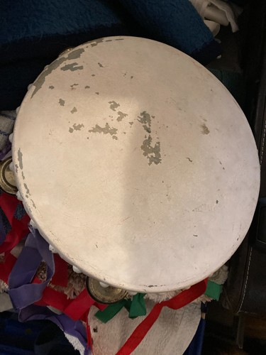 Vintage wooden tambourine - tambourine, used