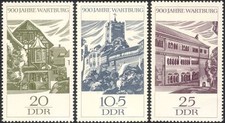 Germany (DDR) 1966 Wartburg Castle/Buildings/Architecture/Heritage 3v set n44570