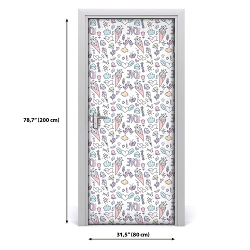 Removable door sticker girly - sticker,