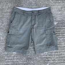 Lacoste Men's Khaki Green Cargo Fit Combat Shorts, Designed in France, W33