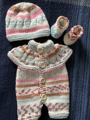 Hand knitted dolls clothes - hand,