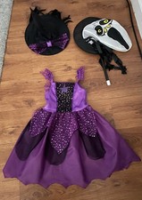 Witch Costume Hat Sweet Collector. Girls Halloween Fancy Dress Age 5-7 Years