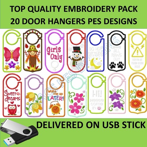 Door hangers pes designs - 20, on