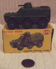 DINKY MILITARY "BOXED" MODEL  (MILITARY ARMOURED PERSONNEL CARRIER) No 676/USED