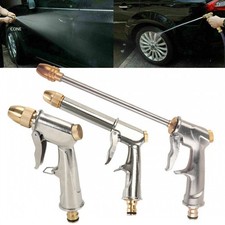 High Pressure Water Spray Car Wash Metal Gun Brass Nozzle Hose Pipe Garden Lawn