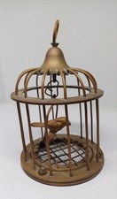 Vintage brass birdcage with - birdcage,