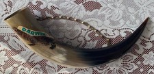 Vintage Souvenir Cow Horn Darwin Australia Crocodile 28 cm across