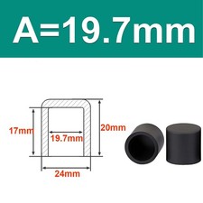 Black Round Silicone Rubber End Cover Caps Dust Cap For A=2.8mm~78.5mm Pipe Tube