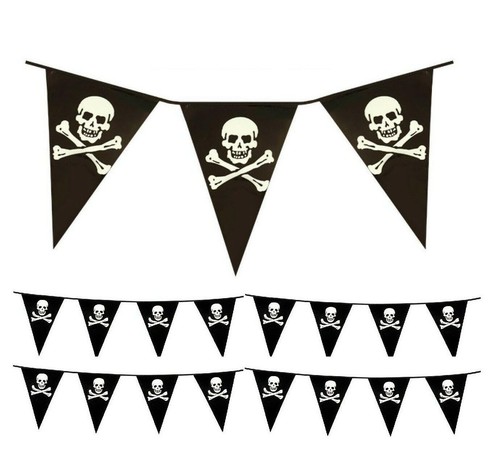 20ft pirate bunting skull - pirate,
