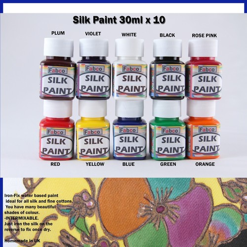 Silk fabric paints 30ml - x, 10
