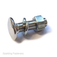 UNF 3/8" x 1 5/16" Chrome Bumper Bolt With Washer & Nut For Jaguar XK150