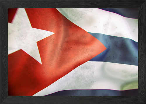 Cuban flag waving the - cuban, in