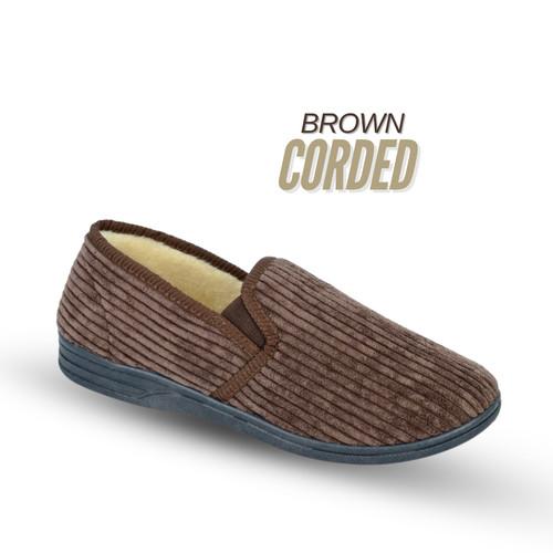 Mens twin gusset slippers - mens,