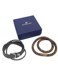 Swarovski Crystal Bracelet Bundle Stardust & Slake With Gift Box - Set of 2