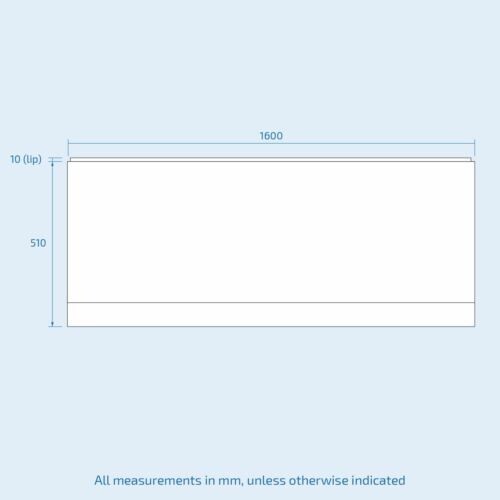 1600mm front bath bathtub - 1600mm,