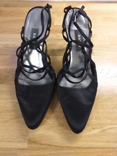 Bally Black  Strappy Ladies Court Shoes Size 5.5
