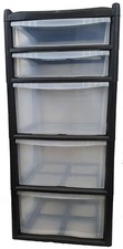 BLACK Plastic 5 Drawer Unit 2