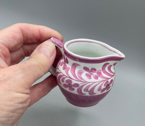 Adorable small pink lustre - small, jug