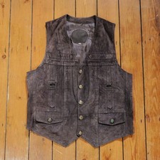 VINTAGE 80s 90s Leather Suede