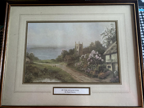 The village pond framed art - the,
