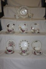 NB226d Vintage Bone China 21 Piece Tea Set Mixed Makes For Cafe Garden Party Etc