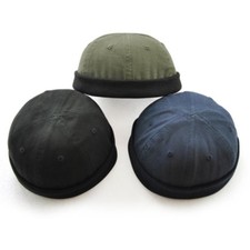 Men Retro Urban Unique Street Docker Hat Brimless Skull Cap Sailor Cap Beanie