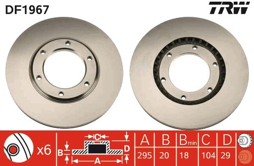 Brake disc front - left,