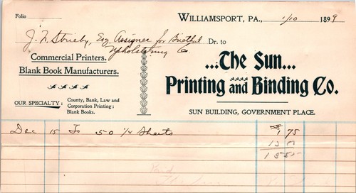The sun printing binding co - sun,