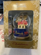 Harrods 2007 Christmas Bear Small Snow Globe Boxed New Unopened