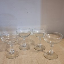 Set Of 4 Libbey Columbian Champagne/Sherbet Glass/1950s Mid Century Barware
