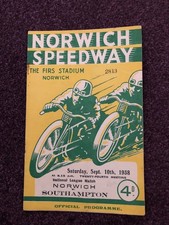 Speedway programme pre war